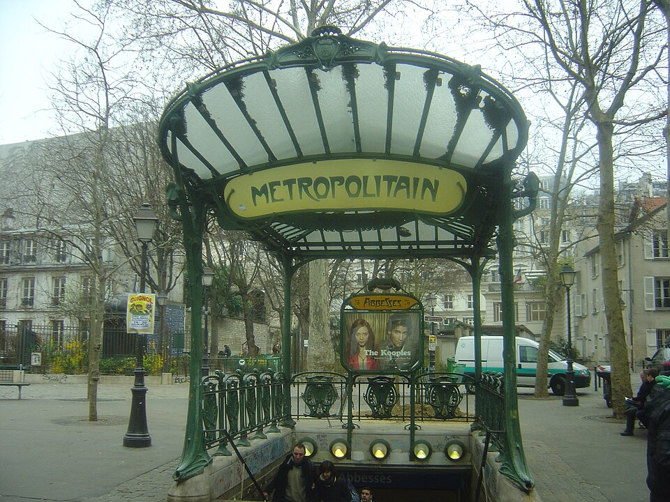 File:Art Nouveau metro station Abesses, Paris - 2011.JPG